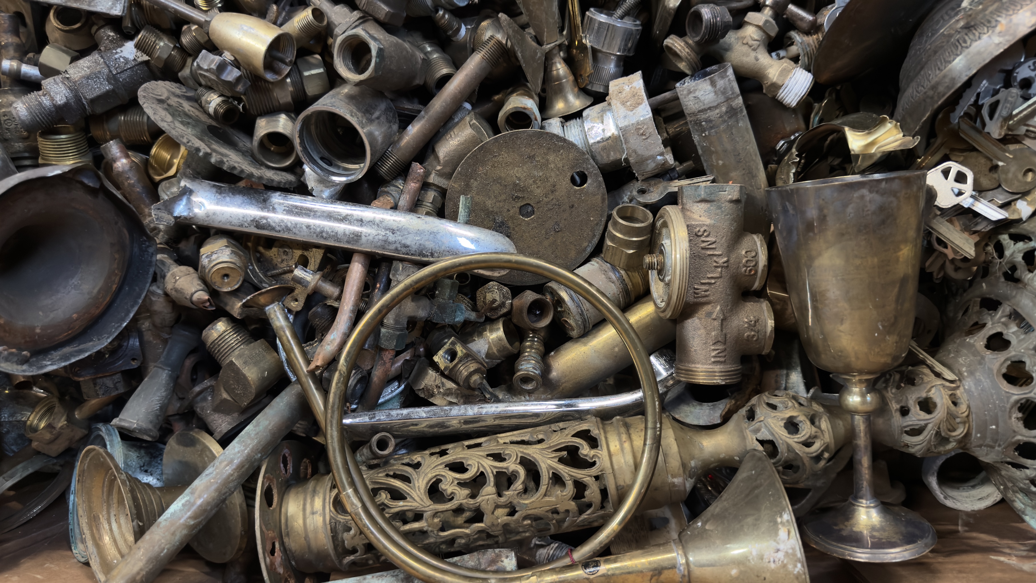 brass scrap at Texas scrap and salvage in Marshall